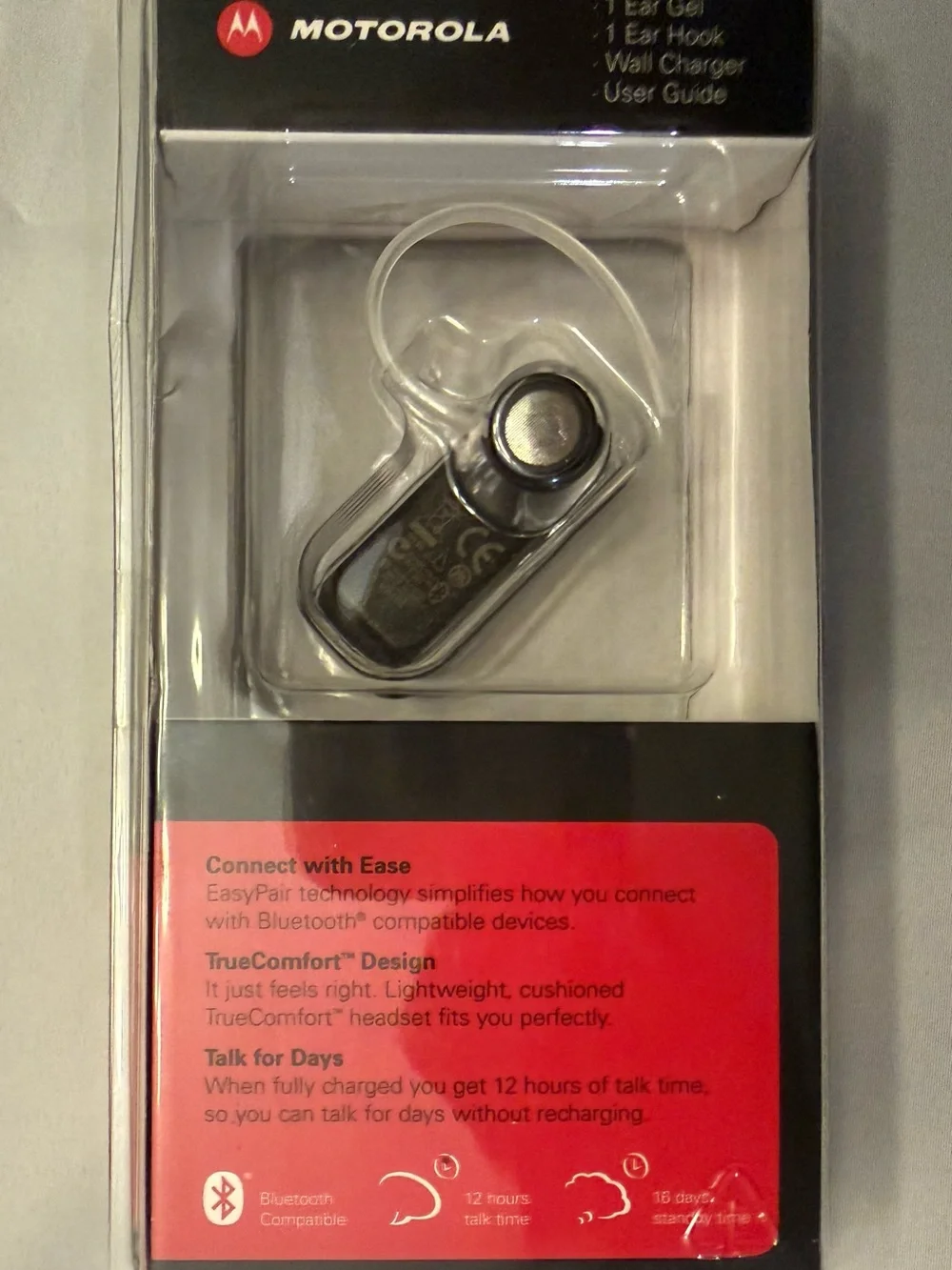 Motorola HK100 Essential Series Universal Bluetooth Headset New